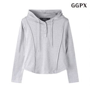 [GGPX]후드 슬림 긴팔 티셔츠 (GOALW016D)