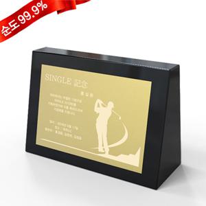 [골드모아] 순금 블랙크리스탈 트로피 대형 [골프] 37.5g 24K 홀인원 이글 싱글 기념선물