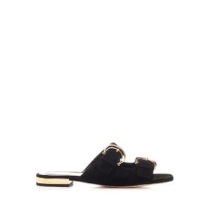 Chloe Alize 더블 C 버클 플랫 샌들 CHC24A03BLZ 001 TP936134234