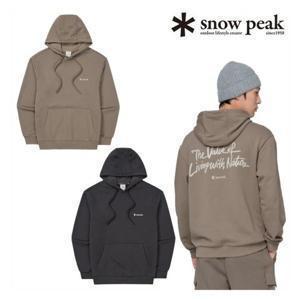 스노우피크 [택가 109,000원]스노우피크 X 성낙진 레터링 후드 티셔츠 (S24FMFHD68A)
