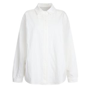 샵앤) 여성 루즈핏 무지 카라넥 3컬러 긴팔 면100 셔츠 EGG-WBL-20772-화이트