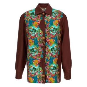 25 FW 로베르토 카발리 트로피컬 프린트 실크 셔츠 SKT7044QL29 TP442447360