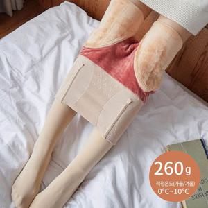 타이즈 하이웨스트 융털타이즈 뱃살보정 보온 260g