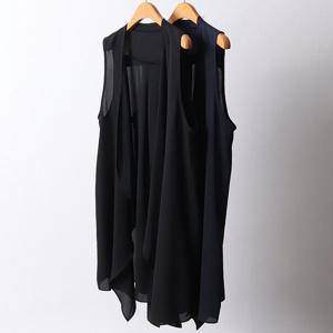 [아이우먼]빅사이즈쉬폰조끼 D935L408 썸머훌쿨링롱베스트 BG