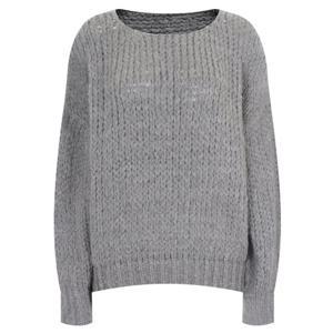 샵앤) 국산 여성 라운드넥 도톰 일파카 벌룬 루즈핏 니트 MOC-WKN-20224-진그레이