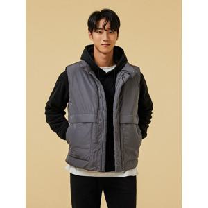 [자주]그레이 남 모크넥 미디엄 패딩 베스트 J302401008