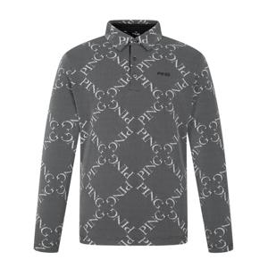 [핑골프]남성 기능성 자가드 카라 긴팔 티셔츠 111E1TO101