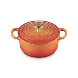 [르크루제 100주년 기념상품]시그니처 원형냄비18cm-플람 도레