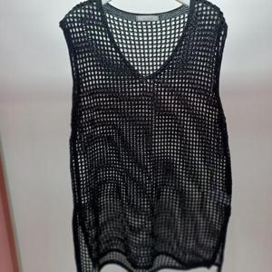 Latium HC06 국내생산 브이넥 옆트임 비치롱 스카시 조끼 베스트 T2523vt04B