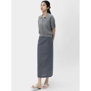 [엘케이트] 여자 체크 스커트 H라인 펜슬 여름 롱치마 LRAP008