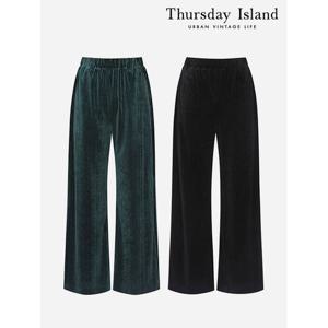 [써스데이아일랜드]벨벳 코듀로이 밴딩 와이드 팬츠(T236MPT531W)