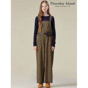 [써스데이아일랜드]플라워 패턴 잔골 코듀로이 오버롤(T236MPT131W)