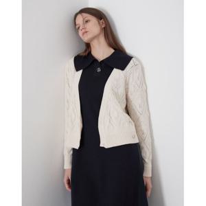 [올리비아로렌]루즈핏 패턴 니트가디건_VORBCYF8291