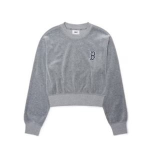 MLB긴팔티 PQJ 3FMTB0924-43MGD 여성 베이직 벨벳 크롭 맨투맨