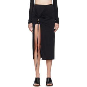 자크뮈스 블랙 르 슈슈 라 주프 파레오 크루아상 미디 스커트 23H233SK044-2307 232553F092000