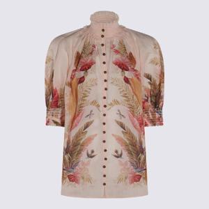 짐머만   반팔 셔츠 FW25 4556TSS253CRMPLMFLO 5716056 CREAM PALM FLORAL