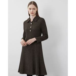 [올리비아로렌]체크 A라인 원피스_VOCOA3W9211