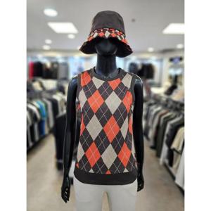 엘르골프 세이브존07 여성 아가일 니트베스트 66J5701