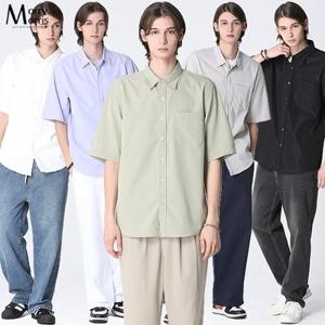 [더블유쇼핑][모리모리스(Morry Morris)] 코튼 데일리 반팔 셔츠