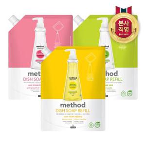 [체험특가] 메소드 주방세제 리필 1L x 2개 (3종 택1)