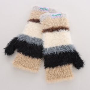 샵앤) 여성 겨울 방한 무지개 부클 단가라 손토시 AIM-WGL-0811-블랙