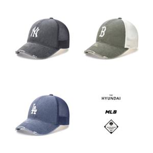 MLB 베이직 워싱 메쉬캡 3AMCB0153