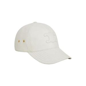 셀린느 트리옹프 베이스볼 캡 카프스킨 옵틱 화이트 2AU1U0U19-01OP