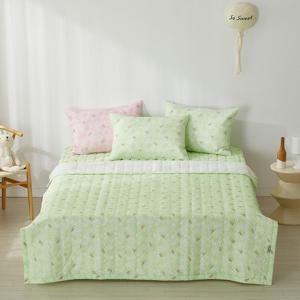 [르헤브] 바니 시원한 시어서커 얇은 차렵이불 밴딩 패드 풀세트 Q