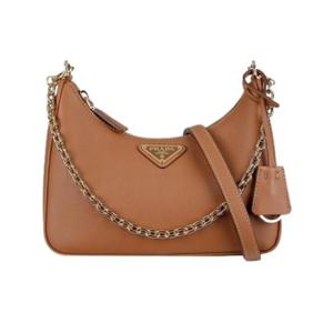프라다 리에디션 체인 미니백 카라멜 1BC204-2CYS-F03BH