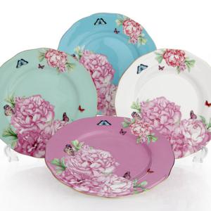 [로얄알버트]미란다커 엑센트 20cm 접시 4P 세트