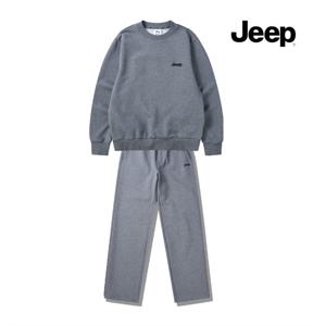 [지프][남녀공용] 기본핏 자수로고 맨투맨 트레이닝팬츠 셋업 802902