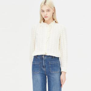 [시슬리] 로르샤 레이스 셔링 블라우스_SAWS10411CR