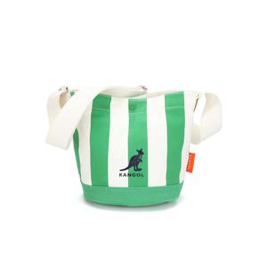캉골 스트라이프 캔버스 토트백 3956 그린 KQEBTB39560GN