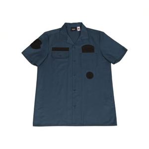 [TMRW] 와펜장식 2포켓 오픈칼라 셔츠(112HOH321M_DB)