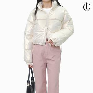 엘케이트 여자패딩 오버핏 웰론 글로시 크롭 숏패딩 아우터 LAMO004