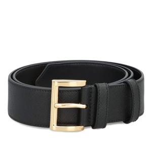 프라다 텍스처 블랙 가죽 벨트 1CC545053 F0002
