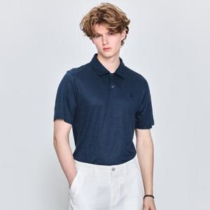 헤지스남성 멜란지 린넨 반팔 카라 티셔츠 HZTS5B409T2