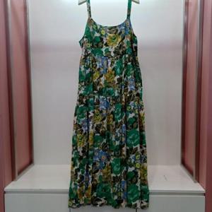 Latium HC06 시원한 아사면 민소매 캉캉 나염 나시 롱원피스 T2523op40G