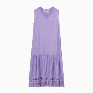 [베네통]링클 자수 포인트 롱 원피스 (BAOP69531)