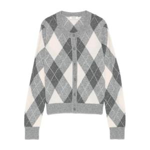 산드로 아가일 패턴 골지 가디건 SFPCA01309