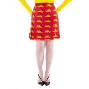 버버리 덕 프린트 울 미니 스커트 8077285