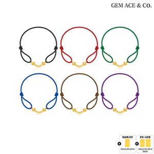 제메이스 24K순금 러브스마일 매듭 팔찌+24K순금 골드바