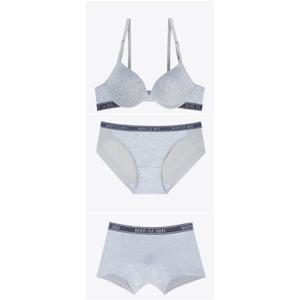 [보디가드]멜란지그레이 면스판 브라 팬티 드로즈 커플속옷 BGWBA195WPA196MDA195