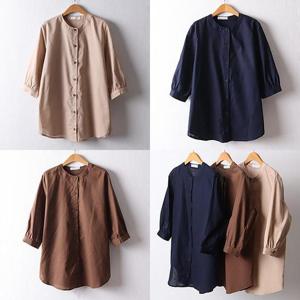 위쉬몰 IR 린넨롱라운드블라우스(D788H406) 빅사이즈