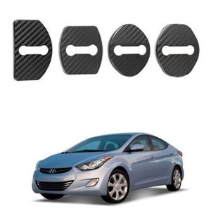 더뉴아반떼MD 도어스트라이커 커버 카본