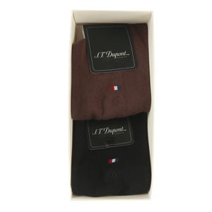 [에스티듀퐁(셔츠)][듀퐁] 선물포장 남성양말 2종세트 SE4FMA171301SBK.BW