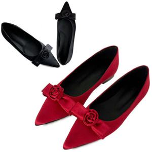 [카미엣뮤즈]코사지 리본 플랫_KM24w052