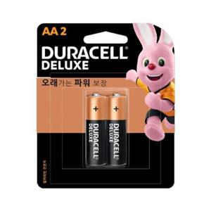 듀라셀 디럭스 알카라인 건전지 AA LR6 1.5V 2개입