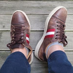 남성용 골지 발목 덧신 양말 그레이