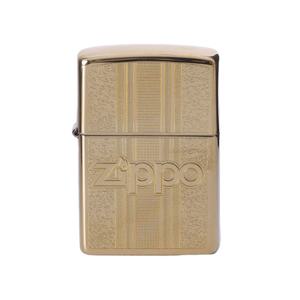 지포 라이터 ZP29677 클래식 하이폴리쉬 패턴 로고 스탬프 골드 라이터 당일발송